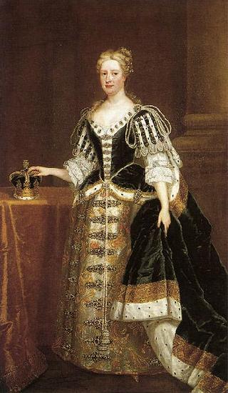 unknow artist Portrait of Caroline Wilhelmina of Brandenburg-Ansbach Sweden oil painting art